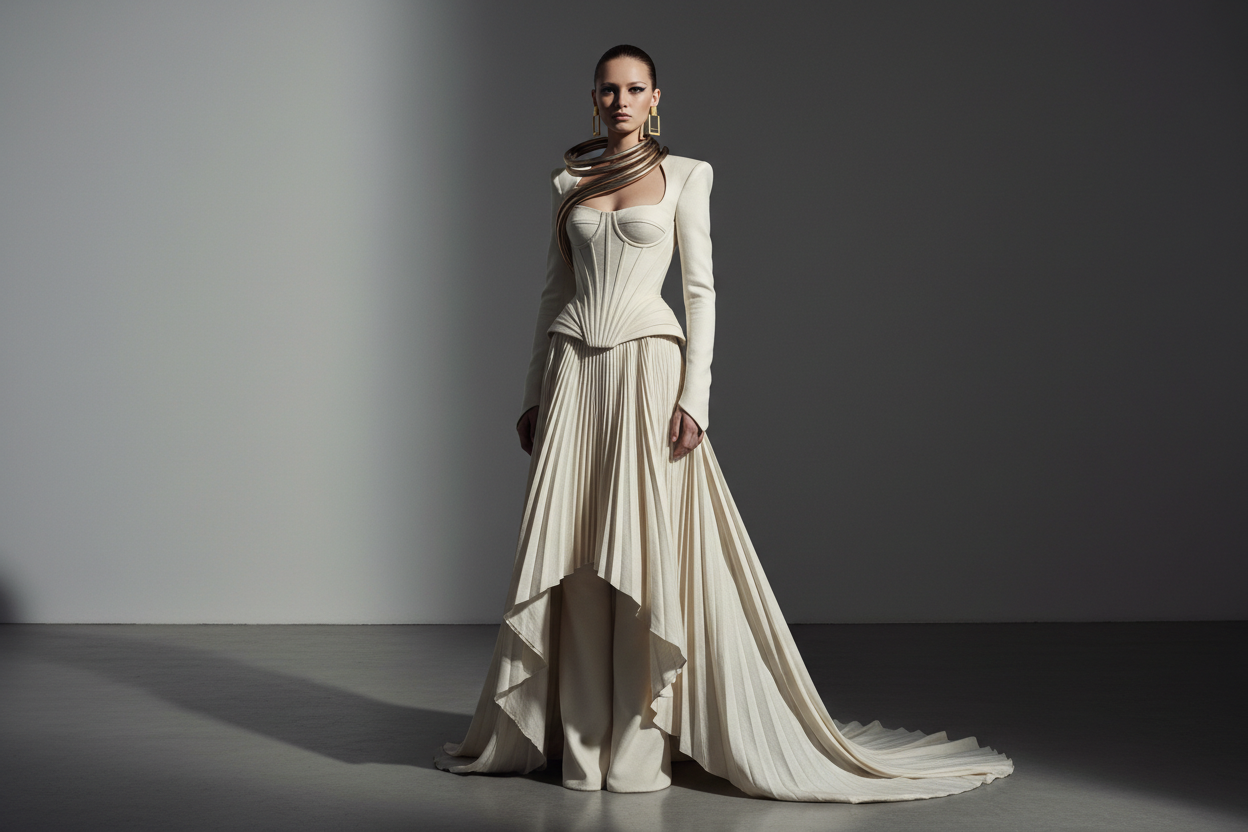 something from the fashion industry with a model with high fashion sense