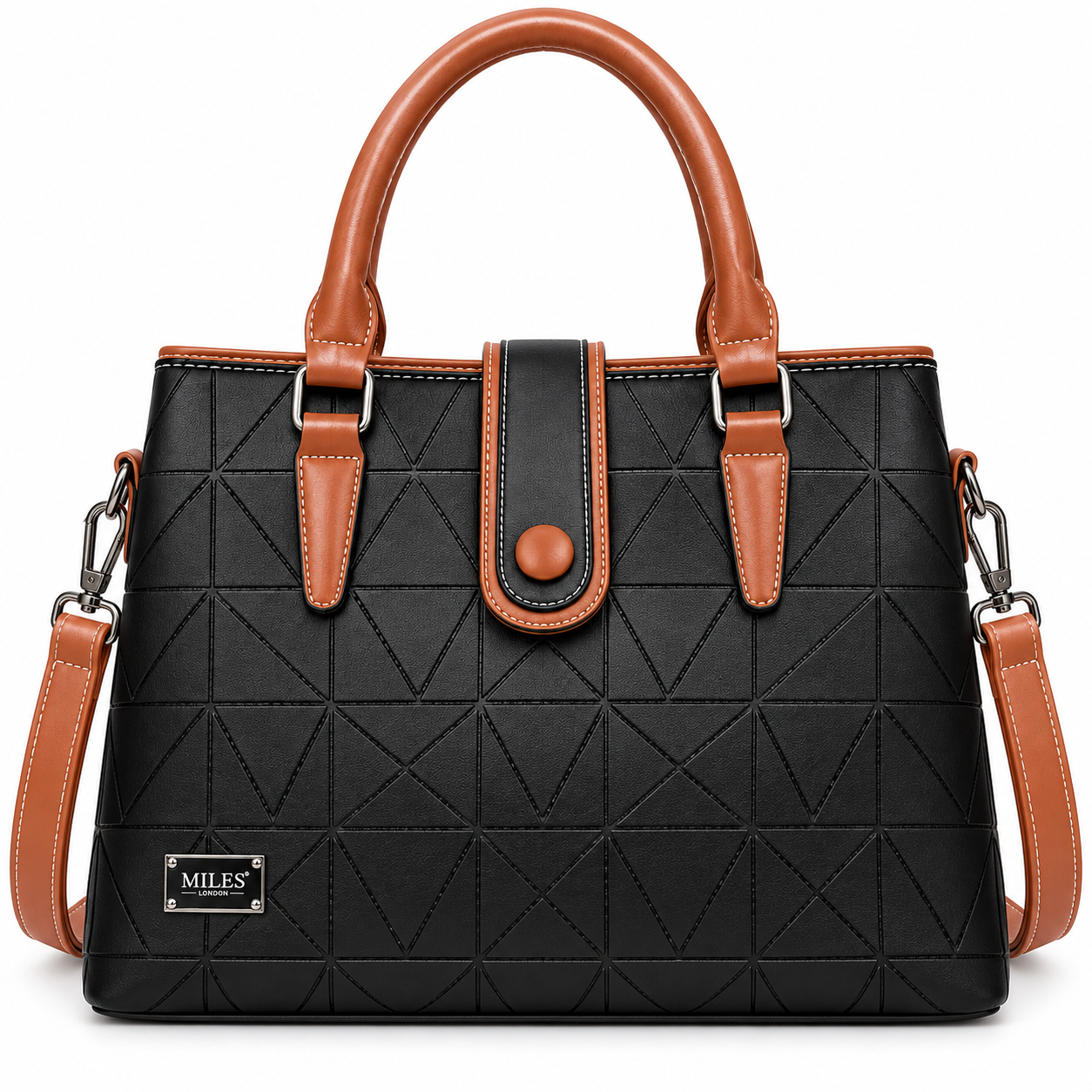 Miles London Signature Geometric Tote Handbag