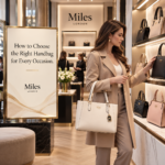 Woman carrying a pink Miles London handbag from workday to weekend